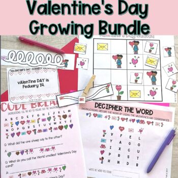 Preview of Valentine's Day Activities: Fine Motor & Visual Perception OT Activities BUNDLE