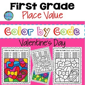 Preview of Valentine's Day Activities First Grade Math Place Value Tens and Ones