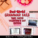 Real-World Grammar Fails, Valentine's Day Proofreading Task Cards