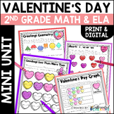 Valentine's Day Activities Math & ELA No Prep Worksheets &