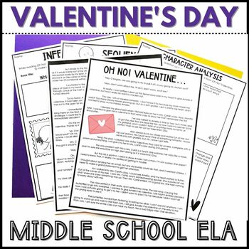 Preview of Valentine's Day Activities - Middle School English - Fiction, Writing, Grammar