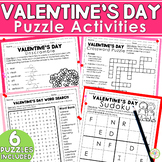 Valentine's Day Activities Puzzles | Word Search & Crosswo