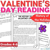 Valentine's Day Reading Activities - Writing Vocab & Histo