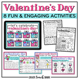 Valentine's Day Activities - Reading | Writing | Math - Di
