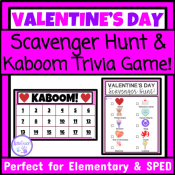 Valentine's Day Activities Special Education Elementary Scavenger Hunt ...