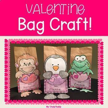 Preview of Valentine's Day Bag Craft plus Cards | Valentine's Day Activity