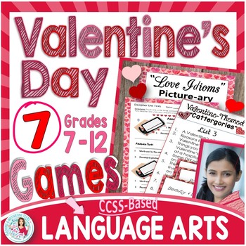 Preview of Valentine's Day Activities and Games Editable for Language Arts
