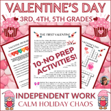 Valentine's Day Activities Puzzles 3rd 4th 5th Grade Sub P