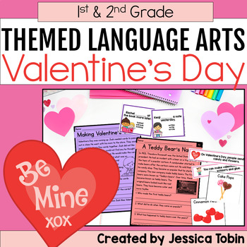 Preview of Valentine's Day Activities for ELA 1st & 2nd Grade- Seasonal Standards-Based ELA