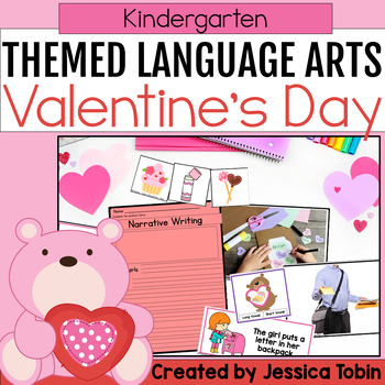 Preview of Valentine's Day Activities for ELA Kindergarten- Standards-Based Seasonal ELA
