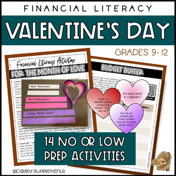 Preview of Valentine's Day Activities for Financial Literacy