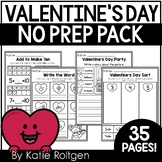 Valentine's Day Activities for Kindergarten - No Prep Skil
