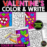 Valentine's Day Activities for Math | Writing | Color by N