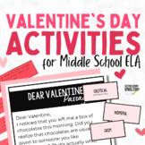 Valentine's Day Activities for Middle School ELA | Bundle