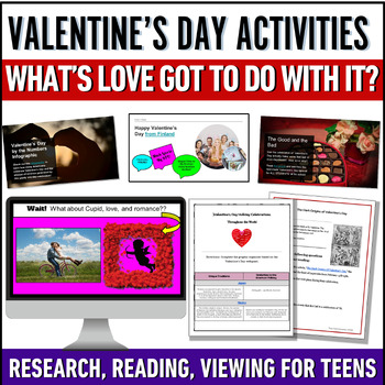 Preview of Valentine's Day Activities for High School - Valentine's Day Around the World