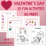 Valentine's Day Activities for Pre-K Kindergarten: No Prep