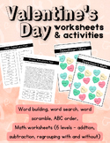 Valentine's Day Activities (writing and math)