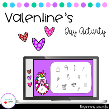 Preview of Valentine's Day Activity Beginning Sound Recognition Phonics
