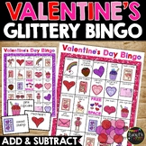 Valentines Day Activity Bingo Game Glittery 25 Different B