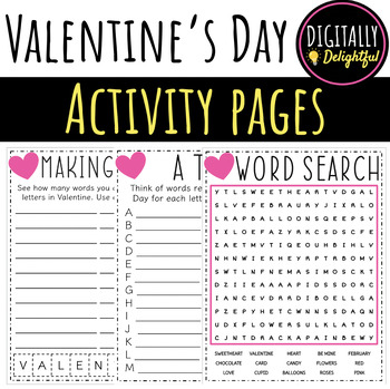 Preview of Valentine's Day Activity Book
