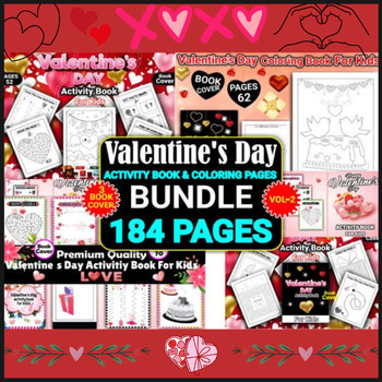 Preview of Valentine's Day Activity Book - Valentine's day Worksheets