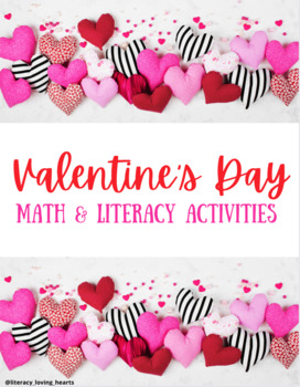 Preview of Valentine's Day Math and Literacy Activities (PreK-1st)
