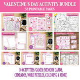 Valentine's Day Activity Bundle, Puzzles, Games, Writing, 