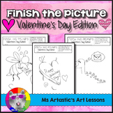 Valentine's Day Activity: Finish the Picture, Activity & W