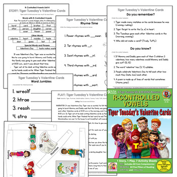 Preview of Valentine's Day Reading Activity Pack-10 Lessons-Sp Ed-Dyslexia-ESL