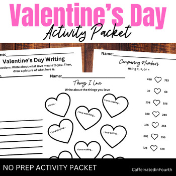 Preview of Valentine's Day Activity Packet | Valentine's Day Early Finishers | Printables