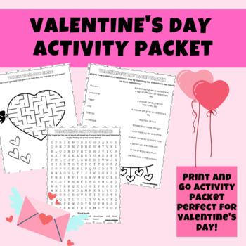 Preview of Valentine's Day Activity Packet