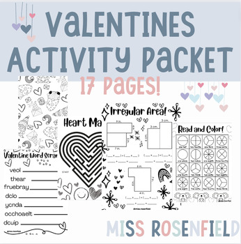 Preview of Valentine's Day Activity Packet | NO PREP | Upper Elementary