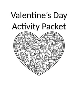 Preview of Valentine's Day Activity Packet - answer key included