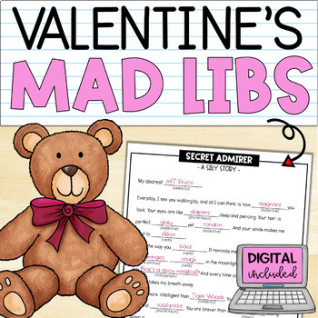 Preview of Valentine's Day Activity | Parts of Speech | Mad Libs