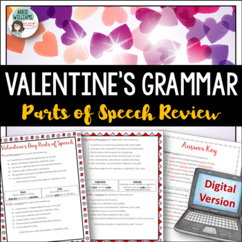 Preview of Valentine's Day Activity - Parts of Speech Review - DIGITAL ACTIVITY