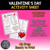 Valentine's Day Activity Sheet