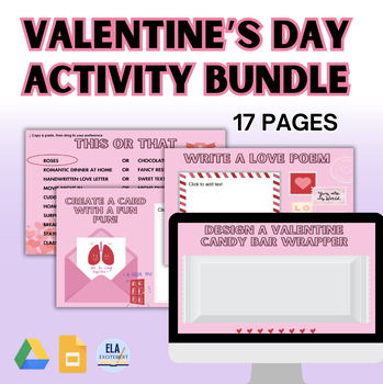 Preview of Valentine's Day Activity Slides | Digital Bundle
