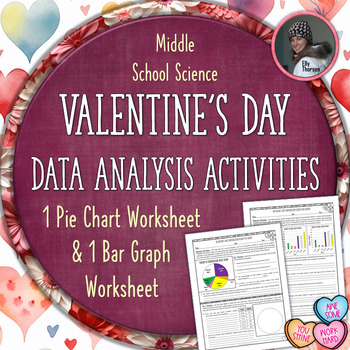 Preview of Valentine's Day Activity for Math or Science: Bar Graphs & Pie Charts Worksheets