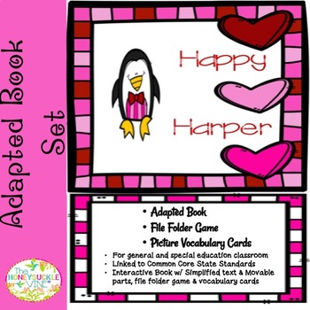 Preview of Valentine's Day Adapted Book|Game|Vocabulary Cards
