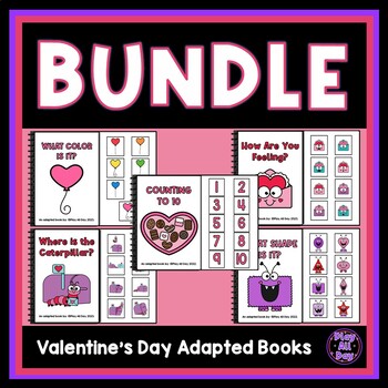 Preview of Valentine’s Day Adapted Books BUNDLE | Interactive Books