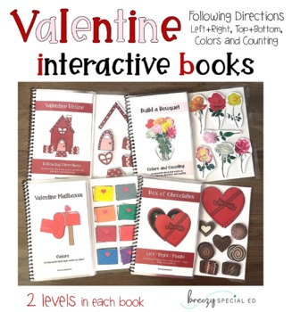 Preview of Valentine's Day Adapted Books Following Directions + Sequencing for Special Ed