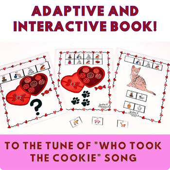 Preview of Valentine's Day Adaptive and Interactive Book - Who Took the Candy (LAMP: WFL)