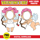 Valentine's Day Add your Own Photo Picture| PNG Cupid Boy 