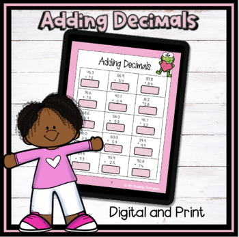 Preview of Valentine's Day _ Adding Decimals _ Digital and Print _ NO PREP