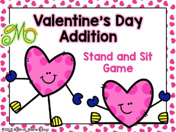 Preview of Valentine's Day – Addition Stand and Sit Power Point Game - Freebie!