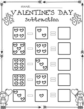 Valentine's Day Addition and Subtraction by HollyBee | TpT