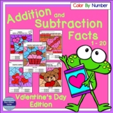 Valentine's Day Addition and Subtraction Color by Number