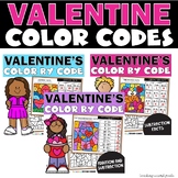 Valentine's Day Addition and Subtraction Facts Color by Nu