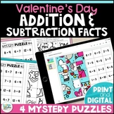 Valentine’s Day Addition and Subtraction Facts February Ma