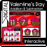 Valentine's Day Addition Subtraction Digital Interactive S